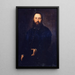 Aatelismiehen muotokuva - Jacopo Tintoretto — kehystetty taideteos seinällä