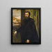 Muotokuva miehestä maisemalla - Jacopo Tintoretto — kehystetty taideteos seinällä