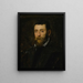 Muotokuva parrakasesta miehestä, mahdollisesti Rooman prinssi Antonio di Santacroce - Jacopo Tintoretto — kehystetty taideteos seinällä