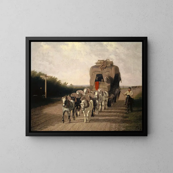 Le transporteur Ludlow - Jacques-Laurent Agasse — kehystetty taideteos seinällä