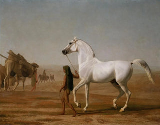 JacquesLaurent Agasse - The Wellesley Grey Arabian Led through the Desert.webp