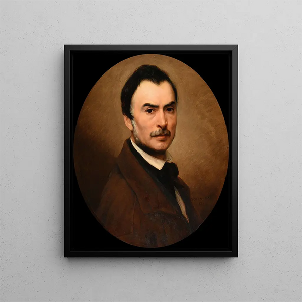 Autoportrait - Jacques-Raymond Brascassat — kehystetty taideteos seinällä