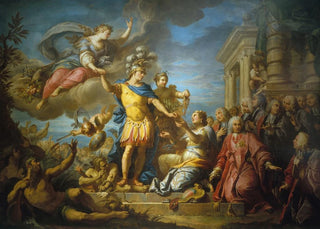 Jacques Dumont - Allgorie en lhonneur de la publication de la paix dAixlaChapelle le 13 fvrier 1749.webp