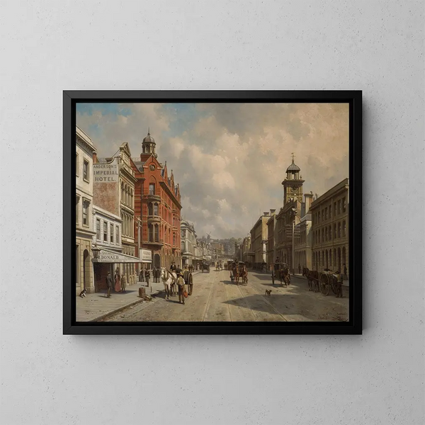 Rue Queen, Auckland - Jacques François Carabain — kehystetty taideteos seinällä