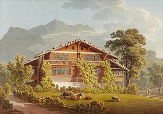 Jacques Henri Juillerat - Bauernhaus bei Brienz und Brienz Rothorn.webp