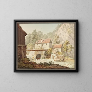 Moulin des Roches - Jacques Henri Juillerat — kehystetty taideteos seinällä