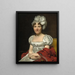 Madame David - Jacques Louis David — kehystetty taideteos seinällä