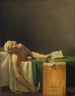 Marat salamurhassa - Jacques Louis David — näkymä teoksesta
