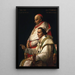 Portrait du pape Pie VII et du cardinal Caprara - Jacques Louis David — kehystetty taideteos seinällä