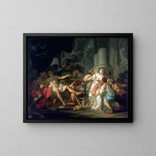 La Mort de Sénèque - Jacques Louis David — kehystetty taideteos seinällä
