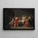 Socratesin kuolema - Jacques Louis David — kehystetty taideteos seinällä