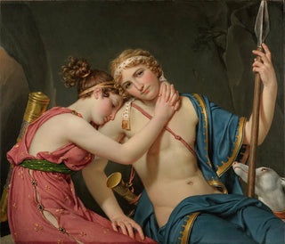 Le départ de Télémaque ja d'Eucharis - Jacques Louis David — näkymä teoksesta