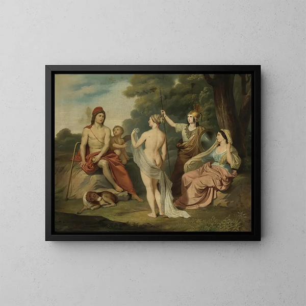 Le Jugement de Paris - Jacques Louis David — kehystetty taideteos seinällä