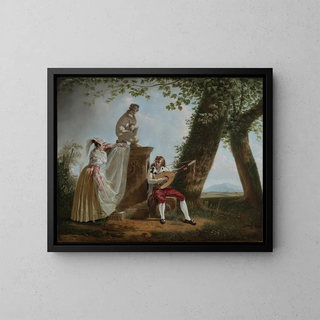 Sérénade dans un paysage de parc romain - Jacques Sablet — kehystetty taideteos seinällä