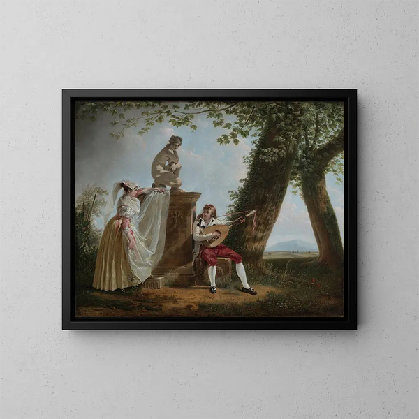 Sérénade dans un paysage de parc romain - Jacques Sablet — kehystetty taideteos seinällä