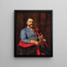 kaupungin päämajurin, luutnantti Ludwig Reitz-Brachelli 1854-1937 - Jacques Sternfeld — kehystetty taideteos seinällä