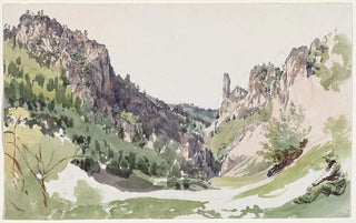 Jakob Alt - A Seated Man Contemplating a Sunlit Mountain Valley.webp