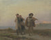 Promenade du soir, violoniste et couple de paysans dans les champs - Jakob Becker — näkymä teoksesta