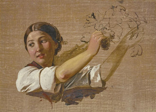 Jakob Becker - Brustbild eines Bauernmdchens.webp