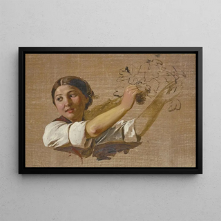 Jakob Becker - Brustbild eines Bauernmdchens.webp