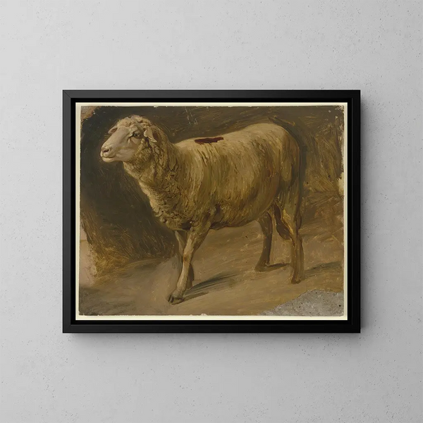 Moutons - Jakob Becker — kehystetty taideteos seinällä