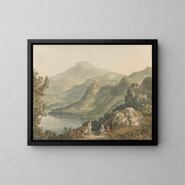 Lac Nemi - Jakob Philipp Hackert — kehystetty taideteos seinällä