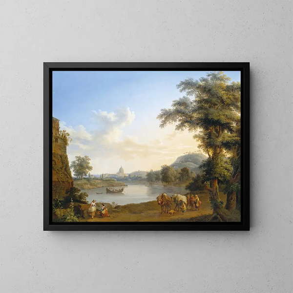 Vue de Saint-Pierre à Rome - Jakob Philipp Hackert — kehystetty taideteos seinällä