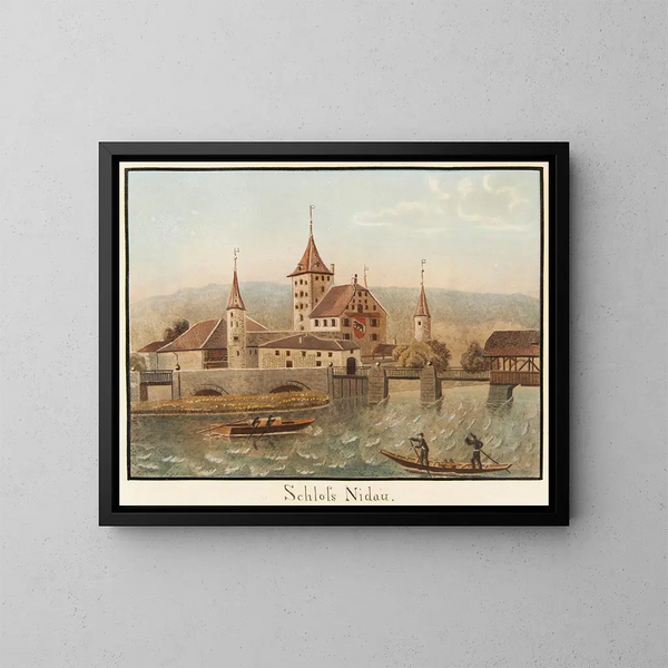 Château de Nidau - Jakob Samuel Weibel — kehystetty taideteos seinällä