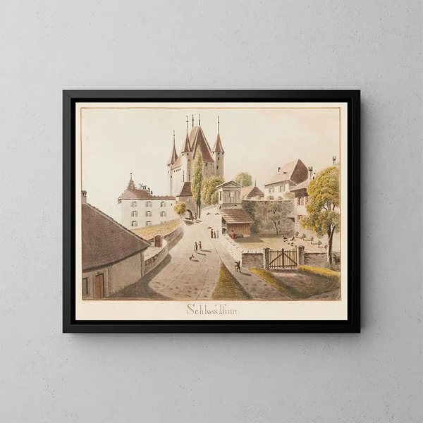 Château de Thoune - Jakob Samuel Weibel — kehystetty taideteos seinällä