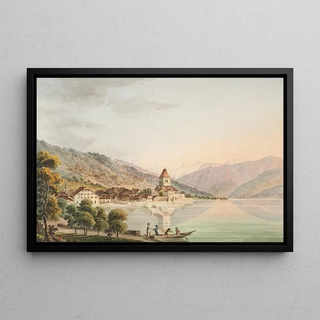 Jakob Samuel Weibel - Ve du Chateau dOberhofen au Lac de Thoune.webp