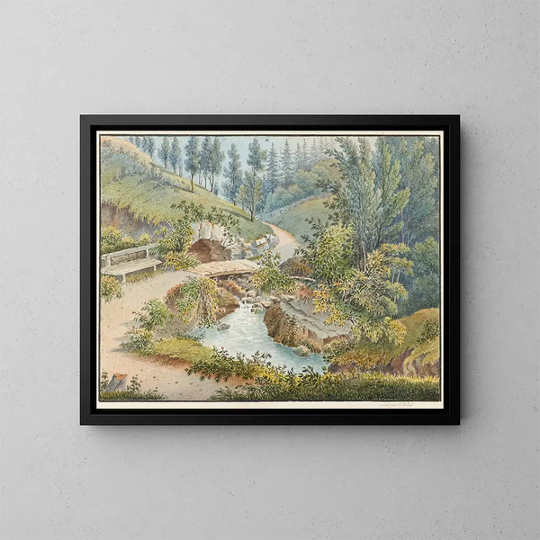 Près d'Interlaken, Rügen - Jakob Samuel Weibel — kehystetty taideteos seinällä