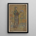 japanilainen nainen maalaamassa viuhkaa - James Abbott McNeill Whistler — kehystetty taideteos seinällä