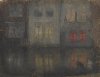 Nocturne noir et rouge, canal de Hollande - James Abbott McNeill Whistler — näkymä teoksesta