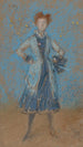 Sininen tyttö - James Abbott McNeill Whistler — näkymä teoksesta