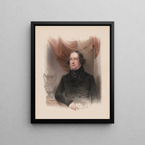 Nicolas Biddle - James Barton Longacre — kehystetty taideteos seinällä