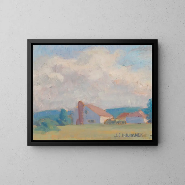 Vue de campagne - James C. Kulhanek — kehystetty taideteos seinällä