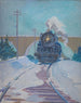 Talvinen Express-maalaus - James C. Kulhanek — näkymä teoksesta