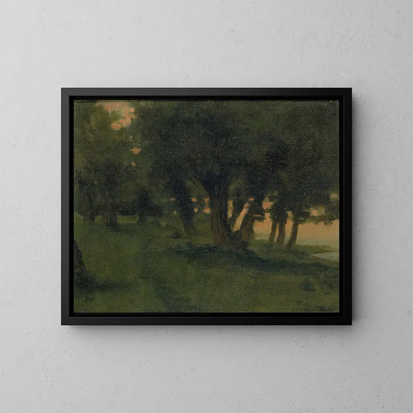 Riihtouman rannoilta Saint-Germain au Mont d'Or - James Carroll Beckwith — kehystetty taideteos seinällä