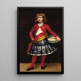 James Carroll Beckwith - Young Girl with a Tambourine.webp