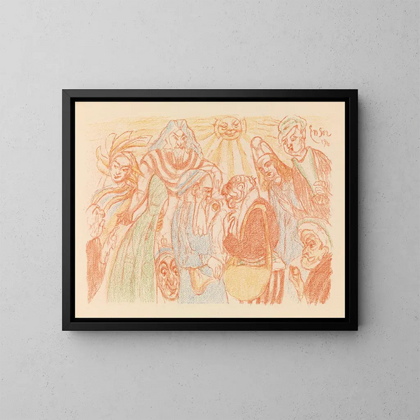 Denier de César - James Ensor — kehystetty taideteos seinällä
