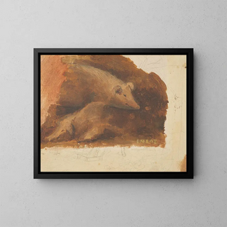 Cochons - James Ensor — kehystetty taideteos seinällä