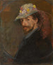 Autoportrait au chapeau fleuri - James Ensor — näkymä teoksesta