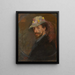 Autoportrait au chapeau fleuri - James Ensor — kehystetty taideteos seinällä
