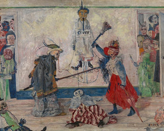 James Ensor - Skeletons Fighting over the Body of a Hanged Man.webp