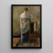 Nainen viuhkan kanssa - James Ensor — kehystetty taideteos seinällä