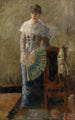Nainen viuhkan kanssa - James Ensor — näkymä teoksesta