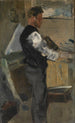 Willy Finch ateljeessa - James Ensor — näkymä teoksesta