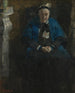 Nainen sinisellä huivilla - James Ensor — näkymä teoksesta