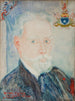 Itsekuvaus paroni James Ensor hänen paholaisestaan hänen vaakunansa - James Ensor — näkymä teoksesta
