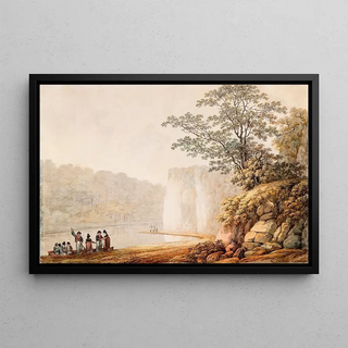 James George Oben - A Ferry Boat at Fennor Rock on the River Boyne County Meath.webp
